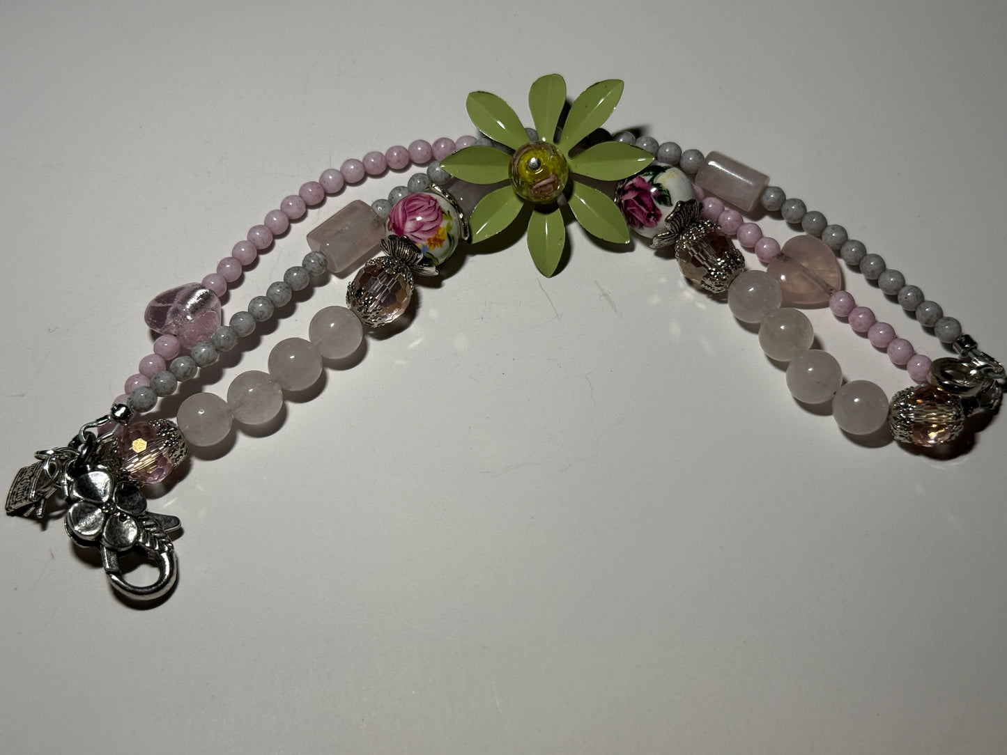 Spring Fling Rose Quartz and Czech Glass