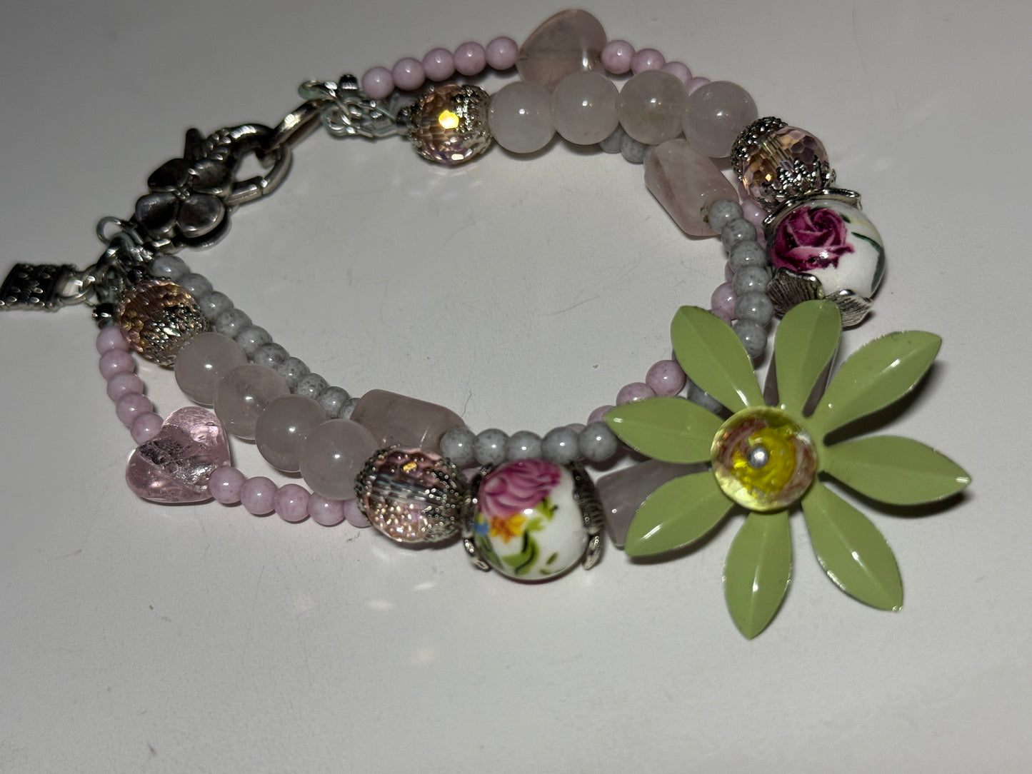 Spring Fling Rose Quartz and Czech Glass