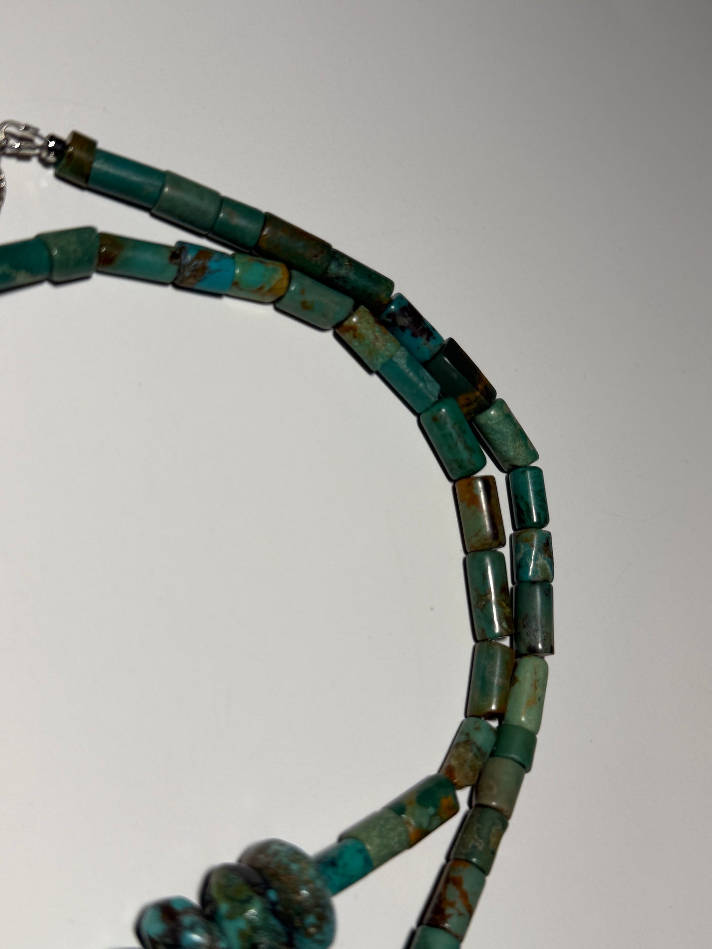 Turquoise Coin Bead Necklace