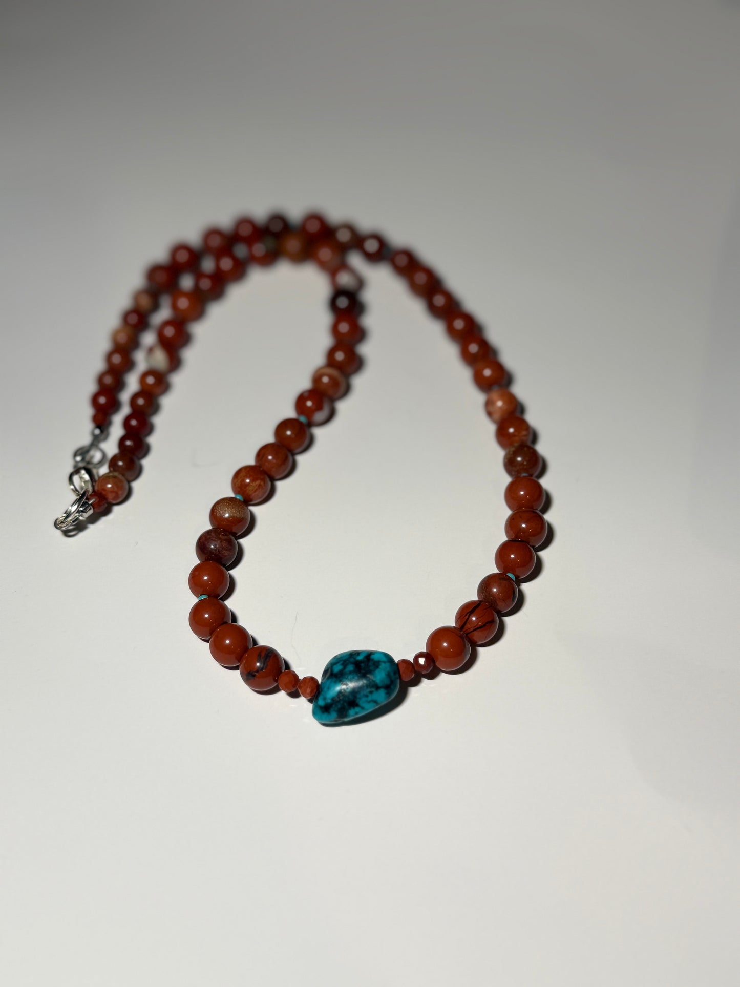 Red Creek Jasper and Turquoise Necklace