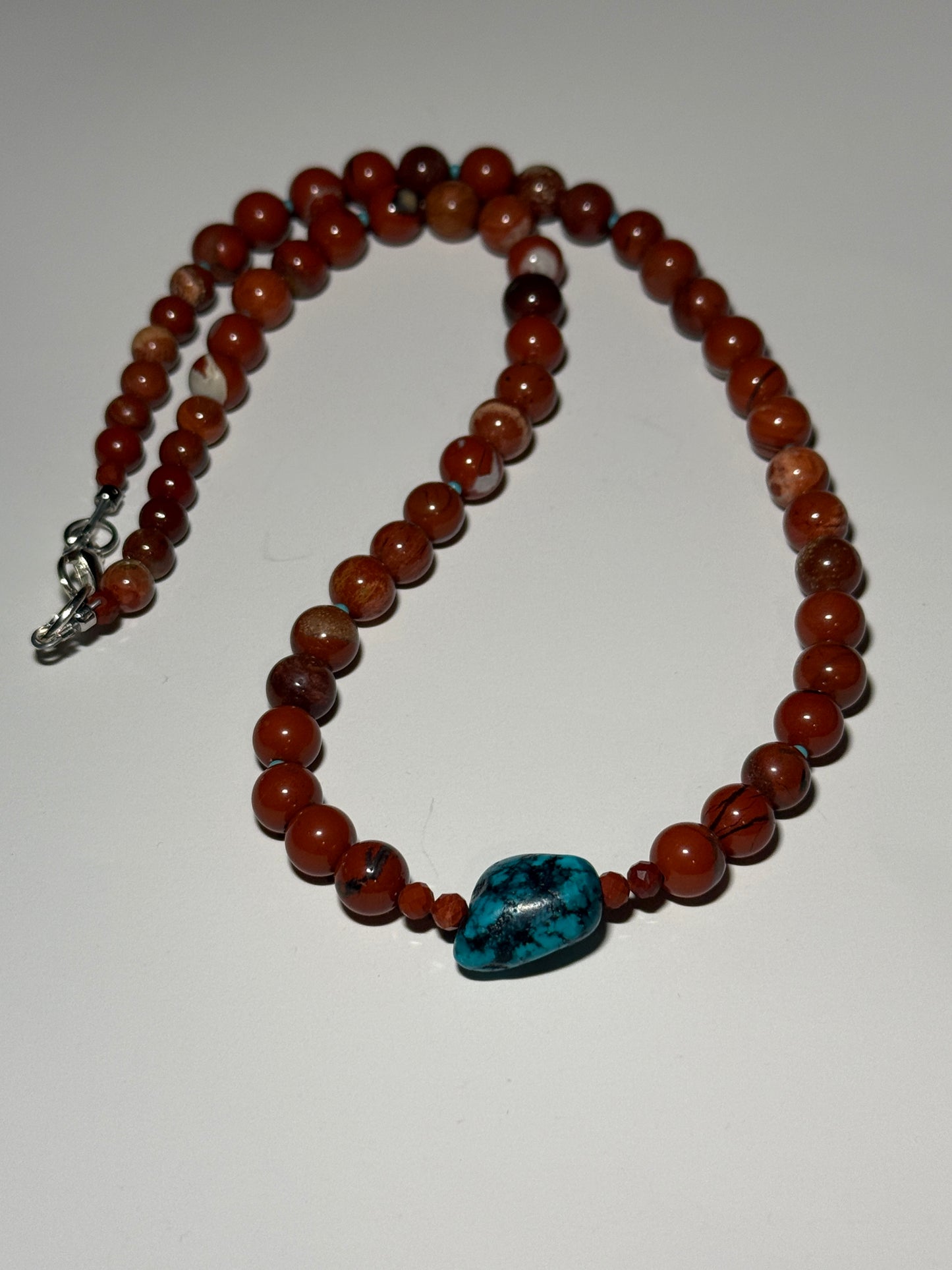 Red Creek Jasper and Turquoise Necklace