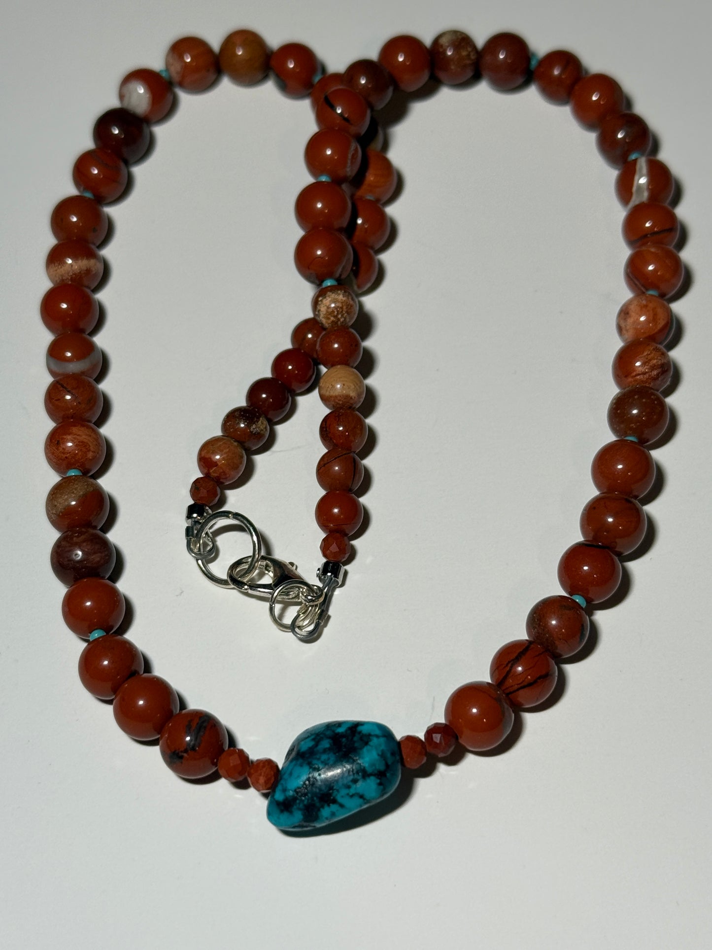 Red Creek Jasper and Turquoise Necklace
