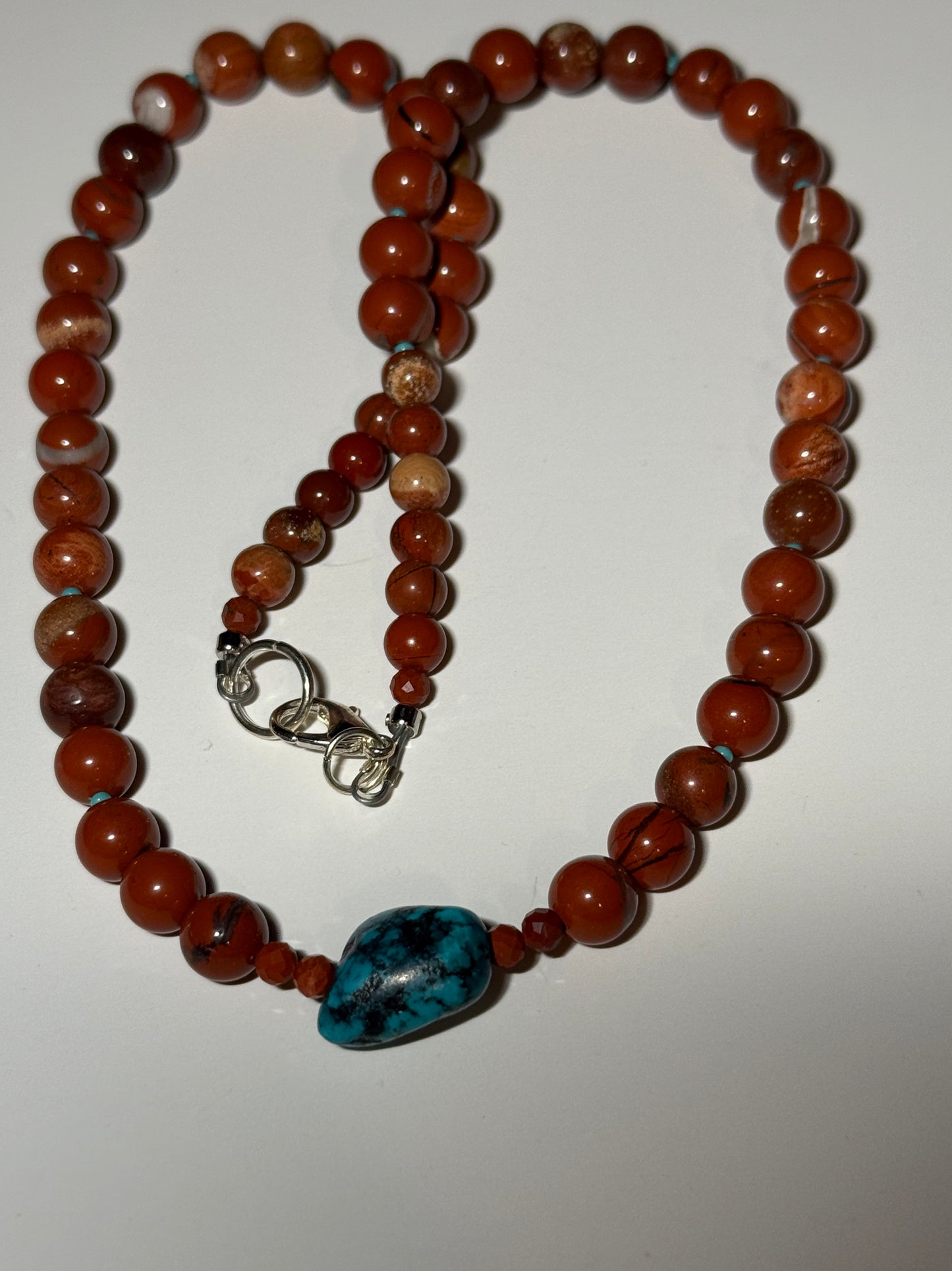 Red Creek Jasper and Turquoise Necklace