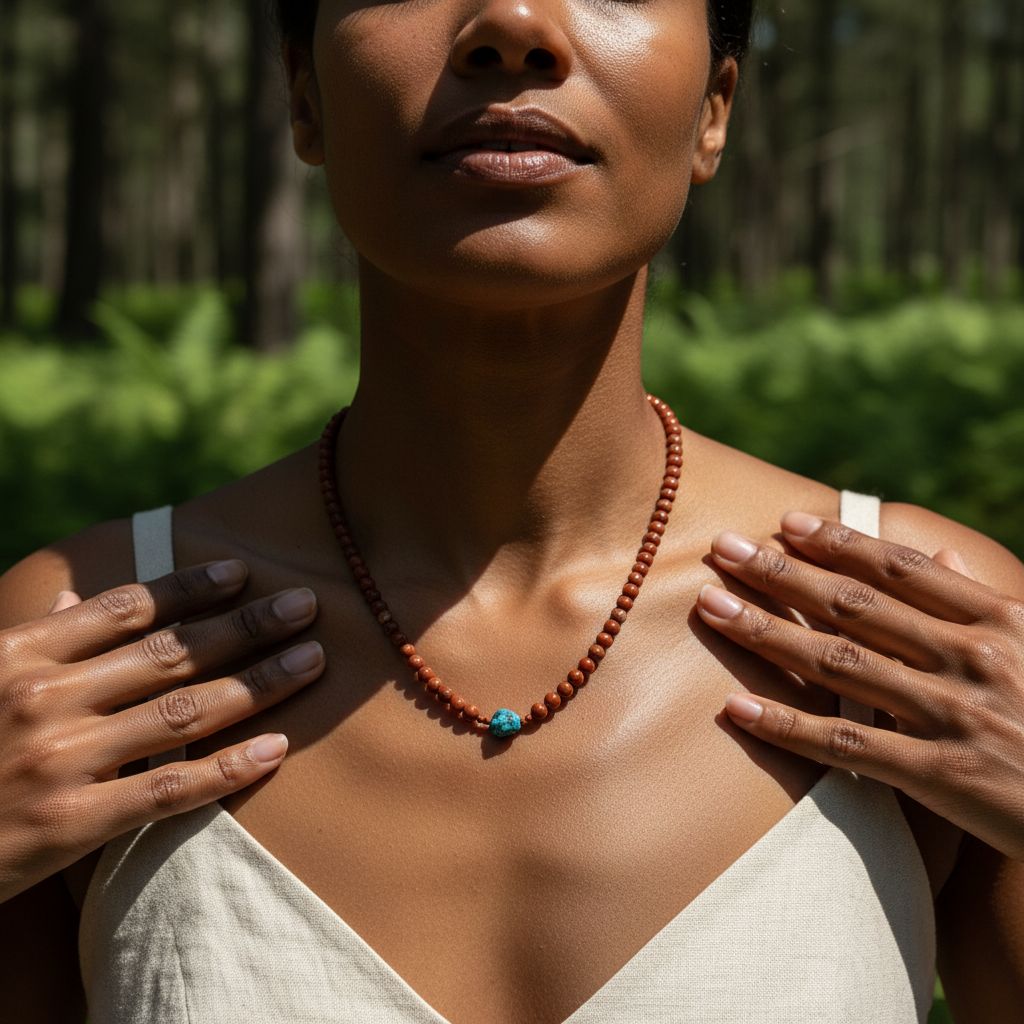 Red Creek Jasper and Turquoise Necklace